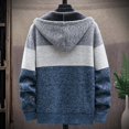 thumbnail image 3 of Miluxas Mens Sweater Jackets Casual Stand Collar Knitted Sweater Cardigan Lightweight Full Zip Knitwear Coat Blue 12(XXL), 3 of 3