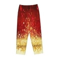 thumbnail image 4 of Haiem Red Gold Glitter Women's Pajama Pants Ultra Lightweight Pjs Bottoms Sleepwear Bottom Pants With Pocket Drawstring-XX-Large, 4 of 9