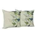 thumbnail image 6 of Ambesonne Birds Throw Pillow Cover 2 Pack, Flock of Flying Pigeons, 18", Green Teal Cream, 6 of 6