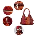 thumbnail image 6 of MKF Collection Ava Women's Tote Bag, Gradient Crocodile Vegan Leather Handbag Purse by Mia K - Coral Red, 6 of 6