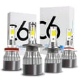 thumbnail image 2 of Bombillas LED para coche, faros delanteros de 72W, COB, 880 K, 881 K, 8000Lm, C6, 1 piezas, H27, 9004, H3, 9006, HB2, 9005, H7, H4, H1, H8, H9, HB4, H11, 6000, 3000, 2 of 4