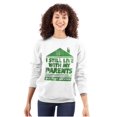thumbnail image 3 of Live With Parents Slacker Funny Unisex Plus Fleece Graphic Sweatshirt Brisco Brands 5X, 3 of 5