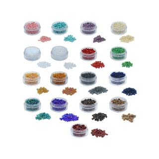 7000 PCS Glass Seed Beads for Jewelry Making, 12 Colors Craft Glass Beads  for Adults