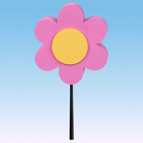 Tenna Tops Pink Daisy Yellow Center Car Decor Antenna Topper Auto Accessory