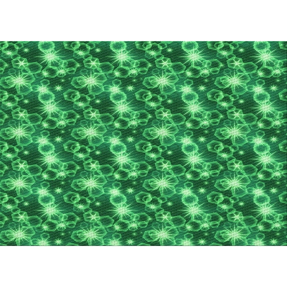 Ahgly Company Indoor Rectangle Patterned ForestGreen Area Rugs, 5' x 7'