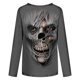 thumbnail image 5 of Pntutb Mujeres Moda Cuello Redondo Estampado Manga Larga Camiseta tops Casual Blusa Suelta tops Pntutb Pntutb-1318, 5 of 5