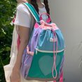 thumbnail image 3 of Mochila Escolar para Mujeres Y Niñas Nailon Ordenador Portátil Con Bloques Colores, 3 of 9