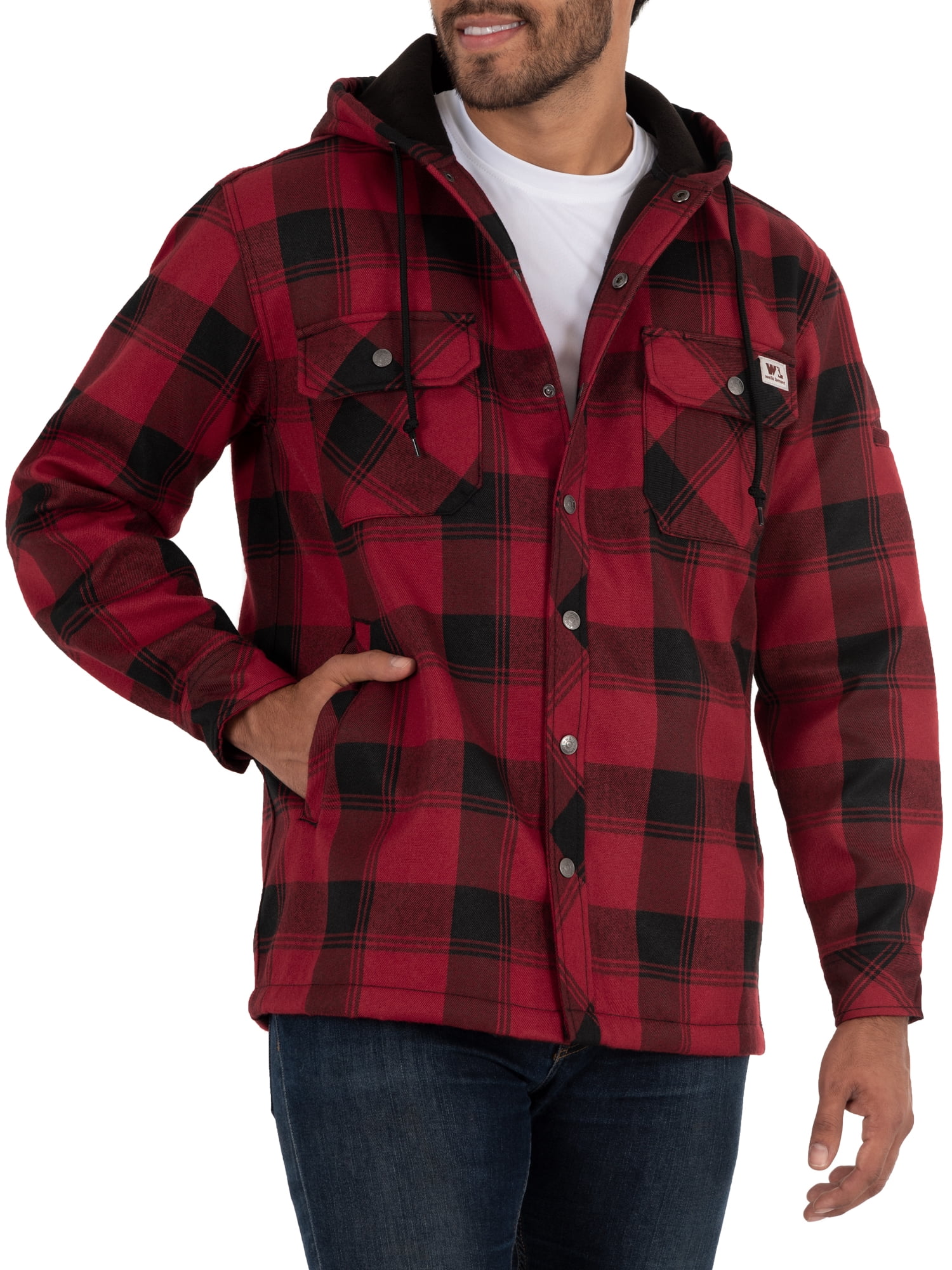 Wells Lamont Plaid Polar Fleece Lined Shirt Jacket
