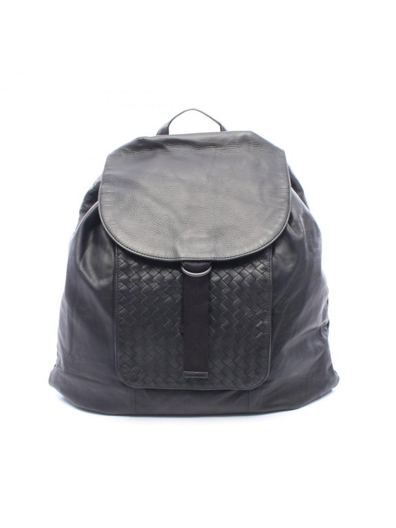 Pre-Owned Bottega Veneta Intrecciato Backpack/Handbag, Leather, Men's, Black