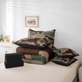 thumbnail image 6 of Homewish Rustic Camouflage 7 Pieces Bedding Comforter Set,Country Farmhouse Lodge Full Bedding Set,Brown Green Fitted Sheet Flat Sheet For Boys Kids,Luxury Bedroom Decor Reversible, 6 of 8