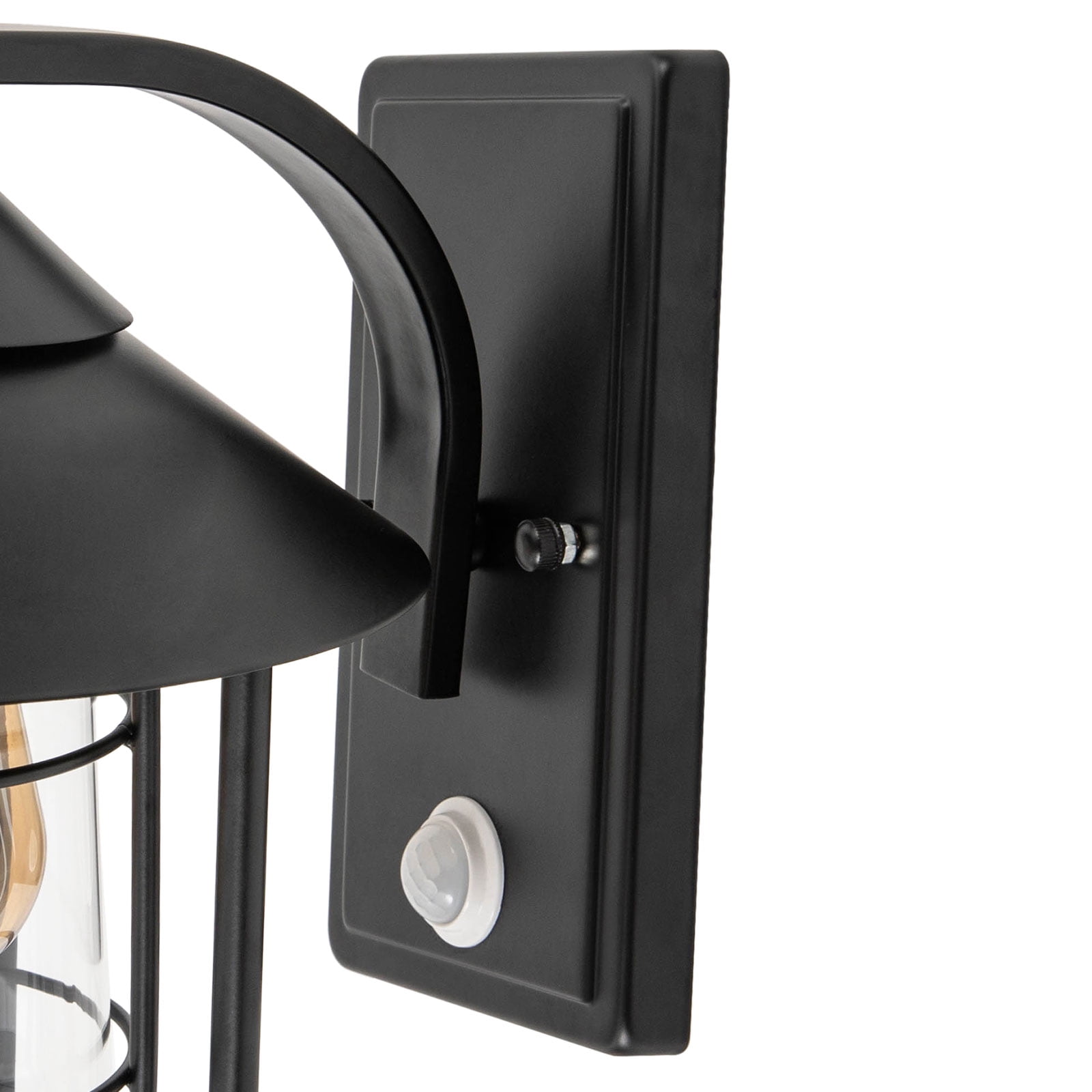 Wildnix Black Outdoor Sensor Wall Light, Waterproof, E26 Lamp Socket, Intelligent Motion Detection, Ideal for Porch, Garden, and Garage