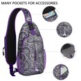 thumbnail image 2 of Paisley Crossbody Sling Backpack for Men - Womens Fashion Sling Bag with Adjustable Shoulder Straps for Travel Hiking Chest Bag Daypack Anti-theft Purse, 2 of 6