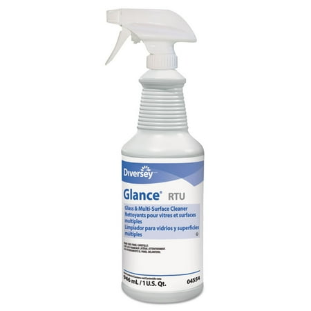 32 Oz Rtu Glass Cleaner - Glance Glass & Multi-Surface Cleaner, Liquid, 32 Oz Spray Bottle, 12/carton