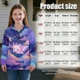thumbnail image 7 of COEQINE Long Sleeve Pullover for Girls, Quarter Zip Loose Fit Sweatshirt, Soft Polyester Winter Clothes Sweater for Everyday Wear Ages 7-8, Axolotl Moon Star Galaxy, 7 of 7