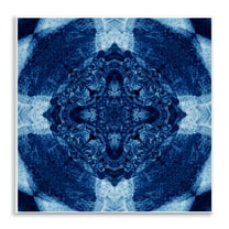 Stupell Industries Blue & White Geometric Abstract Painting Unframed Art Print Wall Art, 12 x 12