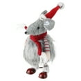 thumbnail image 2 of Northlight 12" Gray and Red Bouncy Bobble Action Mouse Christmas Figurine, 2 of 3