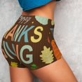 thumbnail image 4 of Rocae Happy Thanksgiving With Gnome for Women's Quick-Dry Running Shorts,Ladies Active Athletic Apparel Yoga Workout Gym Running Volleyball Spandex Shorts-Small, 4 of 8