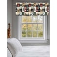 thumbnail image 3 of Forest Elk Curtain Valances for Windows, Farmhouse Pine Tree Rustic Green Red Kitchen Valance Window Treatment, Light Filtering Block Curtains for Bathroom/Bedroom/Living Room 60'' x 18'', 3 of 9