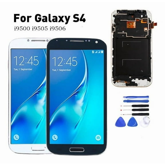 Samsung S4 LCD Touch Screen With Blue Frame