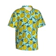 thumbnail image 2 of Daiia Lemon1 Hawaiian Shirt for Men Gentle Cotton Regular Short Sleeve Casual-Small, 2 of 9
