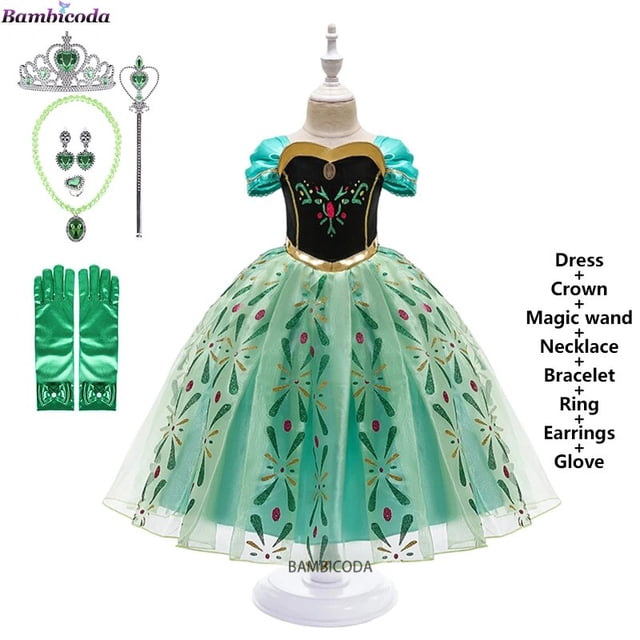 Vestido de la Bella y La Bestia para niñas, disfraz de princesa de Disney para Halloween, vestidos para fiesta infantiles y boda