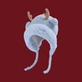 thumbnail image 3 of AJGRHE Winter Cute Fashion Knitted Ear Reindeer Cozy Lined Hat Blue One Size, 3 of 4