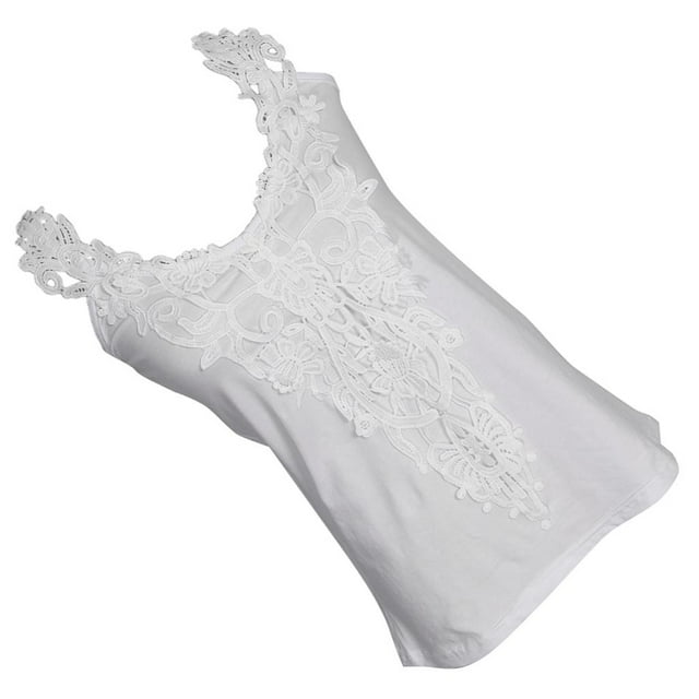 Tapas Ocasionales de Blusa Sin Mangas Del Chaleco Del Cordón Del Verano de s Mujeres de Manera 2XL Baoblaze Chaleco del cordón de las mujeres