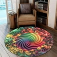 thumbnail image 3 of Pixel Art Round Area Rug, retro video game circle carpet for kids room, game station or studio, soft washable non-slip floor mat, nostalgic gamer décor, 3 of 6