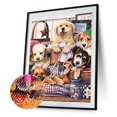 thumbnail image 2 of Cuadros Decorativos 5D Wdftyju bricolaje taladro redondo completo diamante pintura perro Kit decoración del hogar arte artesanía 1, 2 of 9