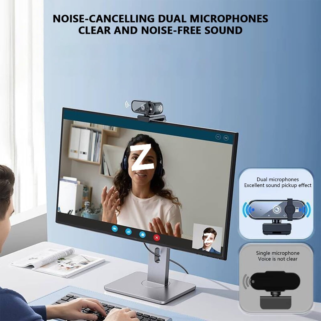 Hot Swappable 720P Webcam Data Security Toss Protect Constructed In Micr 30FPS Video Seize For Online Courses Remote Wor