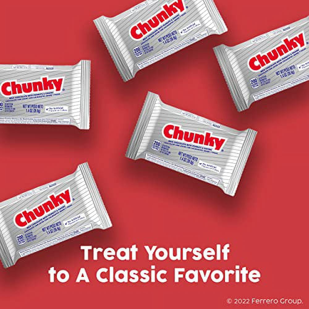 Chunky Milk Chocolate with Peanuts and Raisins Candy Bar, Bulk 24 Pack