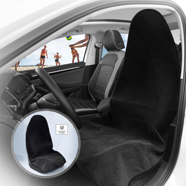 Funda de asiento de coche ZIMABLUE, tela de rizo impermeable, 75 x 142 cm