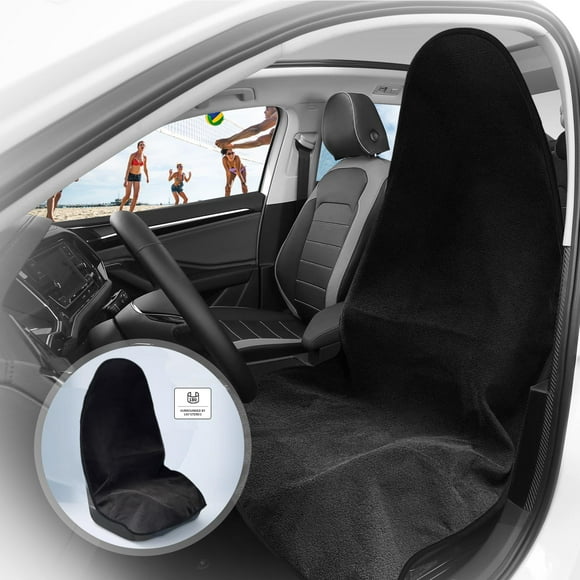 Funda de asiento de coche ZIMABLUE, tela de rizo impermeable, 75 x 142 cm