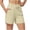 Style-1-Khaki, variant on QATAINLAV Women's 5" Swim Board Shorts Drawstring High Waisted Workout Yoga Shorts with Zipper Pockets Summer Athletic Running Shorts Khaki M