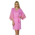 thumbnail image 1 of Bimba Women Lace Bride Bridesmaid Ready Robe Kimono Sleeve Short Coverup Robes, 1 of 2