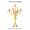 Gold, variant on Gold Candelabra 5 Arm - Metal Candle Stick Holder with Crystal Pendants, European Taper Candle Holder for Wedding Dining Table, Halloween Party Decor