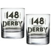 Kentucky Derby 148 10oz Double Old Fashioned Glass Two-Pack
