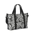 thumbnail image 3 of Laptop Tote Bag for Women Work - Cute Funny Husky Gray Gym Bag for Women Men, Personal Item Crossbody Travel Bags for Women Men Carry On, Overnight Weekender Bags for Women Travel, 3 of 7