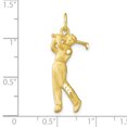 thumbnail image 3 of FJC Finejewelers 10k Yellow Gold Golf Charm, 3 of 6