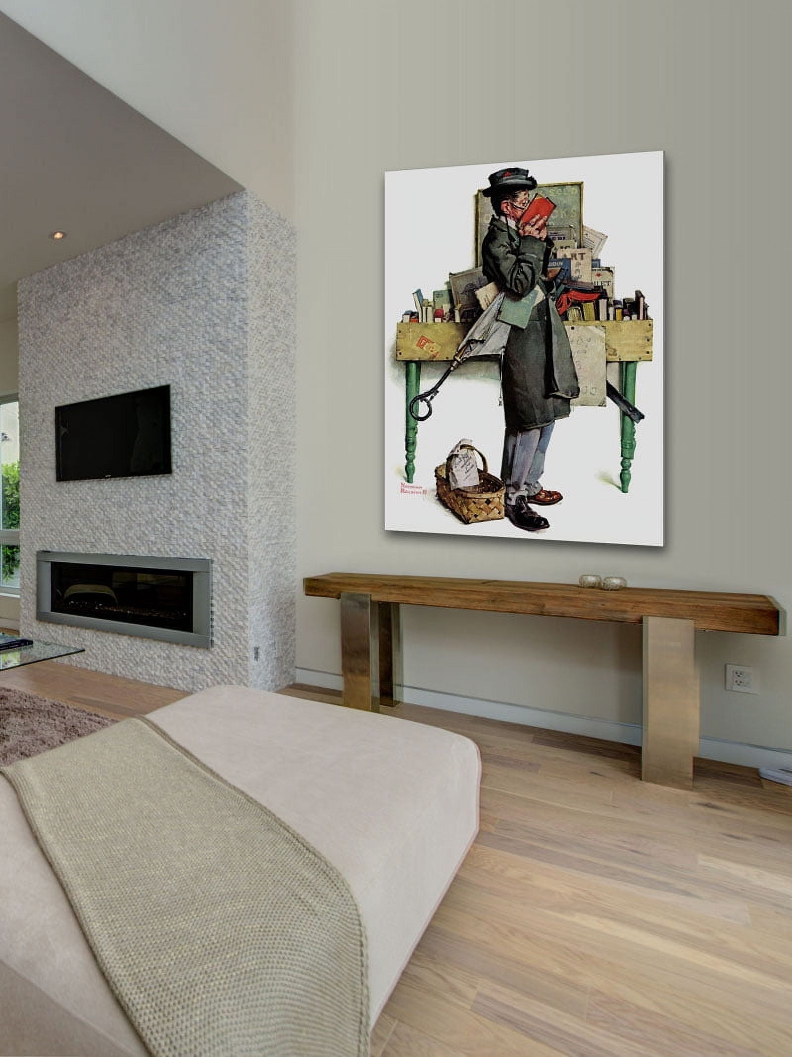 Marmont Hill "Bookworm" by Norman Rockwell Painting Print on Canvas
