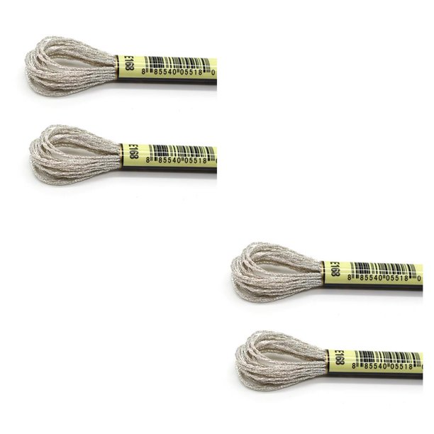 Naiovety 2 piezas de hilo de bordar, punto de cruz metálico, accesorios de bricolaje, suministros de hilo para manualidades, ovillos de Type2 NO2