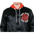 thumbnail image 3 of Jujutsu Kaisen TJHS Logo Men's Navy Hooded Satin Bomber Jacket-XXL, 3 of 4