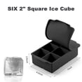 thumbnail image 4 of Holytech Large Ice Cube Tray with Lid, Stackable Big Silicone Square Ice Cube Mold for Whiskey Cocktails Bourbon Soups Frozen Treats, 4 of 7