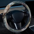 thumbnail image 2 of Marble 14.5 Inch Printing PVC Leather Steering Wheel Cover Car Wheel Covers Auto Accessories, 2 of 6