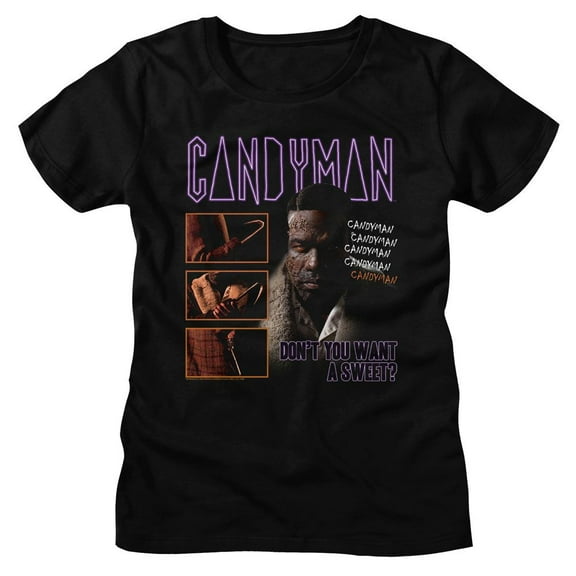 Candyman Neon Logo Black Women's T-Shirt M