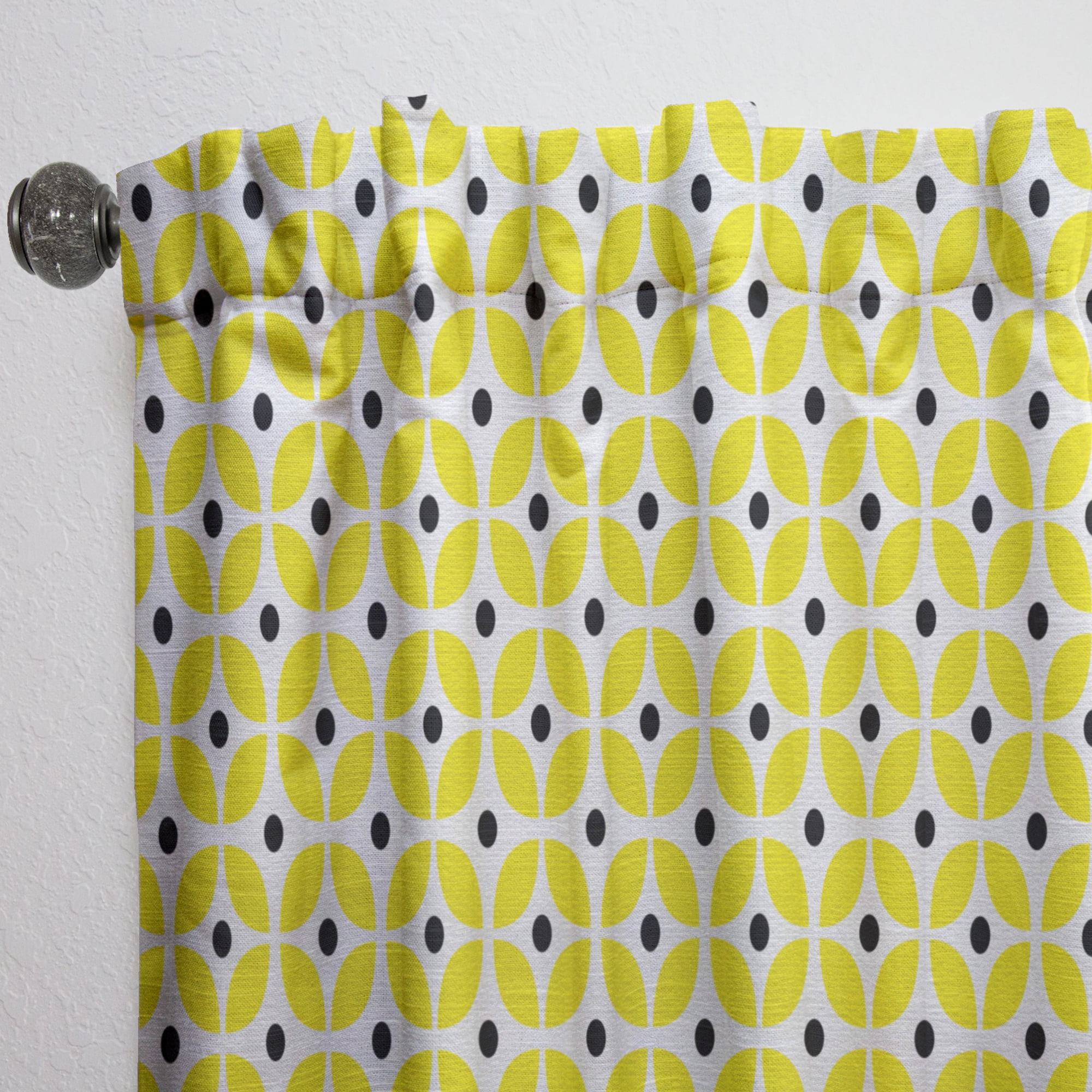 Designart 'Geometrical Retro Design XII' Mid-Century Modern Curtain Panel