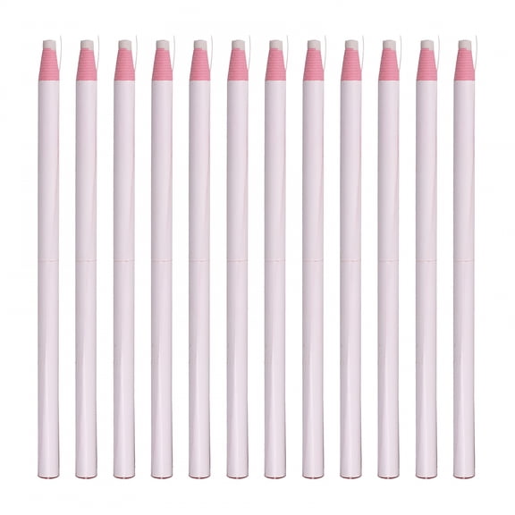 CCOCC 12 Pcs Assorted Colors Peel-Off China Marker Grease Wax Pencils for Glass, Garments, Cellophane, Fabric, Wood, Metal, Art Crayons Marking Pencils Paper-Wrapped Painting Pen(White,6.7x0.3")