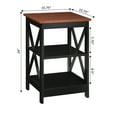 thumbnail image 7 of Convenience Concepts Oxford End Table with Shelves, Cherry/Black, 7 of 7