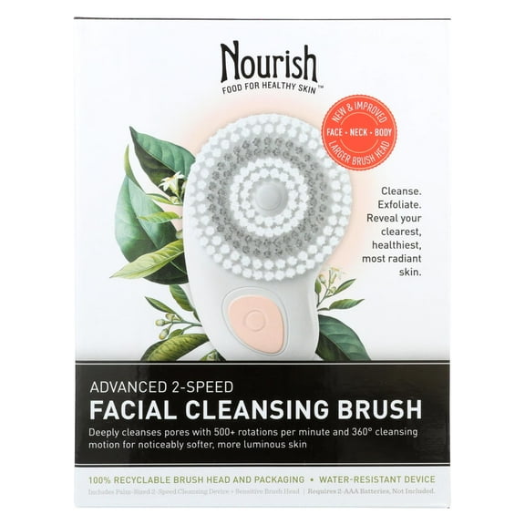 Nourish Facial Cleansing Brush - Advanced 2 Speed - 1 Count