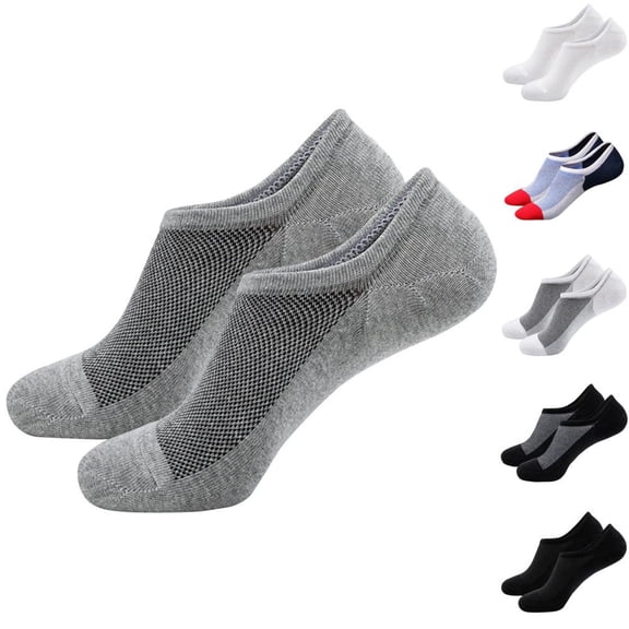 Bxsruta Men's No Show Liner Socks Non Slip Silicone Grip Breathable Casual Comfort Short Socks for Summer Daily Wear